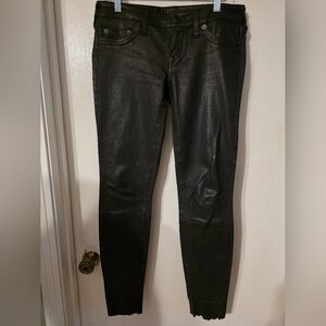 True Religion Black 100% Lamb Suede Size 28